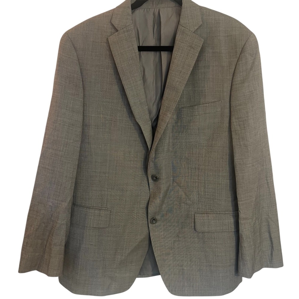 Michael Kors Gray 100% Wool Natural Stretch Blazer Jacket - Size 42R